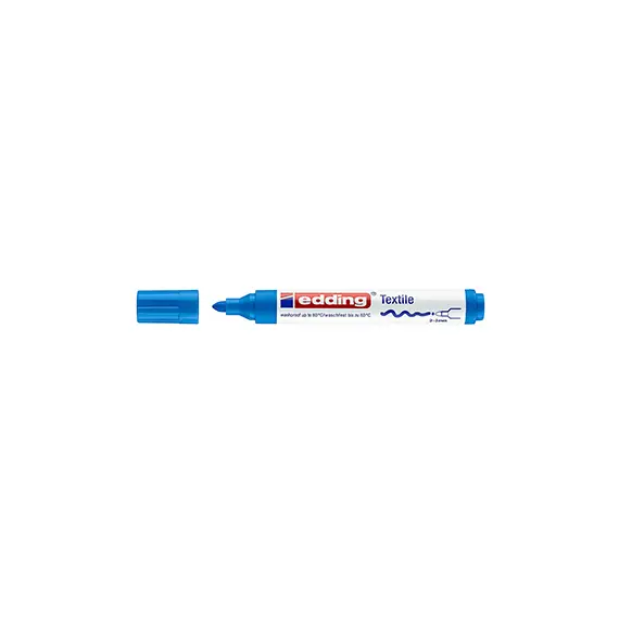 Marcador Tecidos Edding 4500 Azul Claro 2-3mm - Alta Precisão para Decoração de Tecidos