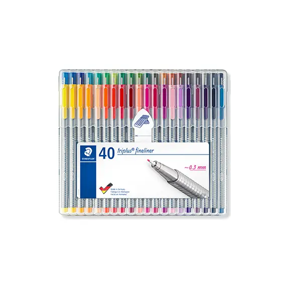 Marcadores Staedtler Triplus 334 0,3mm - Conjunto de 40 Cores | Loja BluePixel