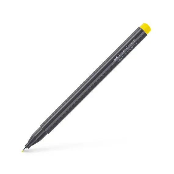 Marcador Fino Faber-Castell 0,4mm Amarelo Claro | Material Escolar e Escritório