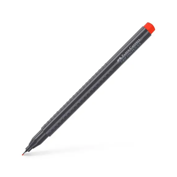 Marcador Fino Faber-Castell 0,4mm Vermelho Gerânio Claro | Material Escolar de Qualidade