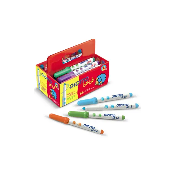 Marcadores Feltro Giotto Be-Be Schoolpack 36 Unidades - Material Escolar Infantil de Qualidade