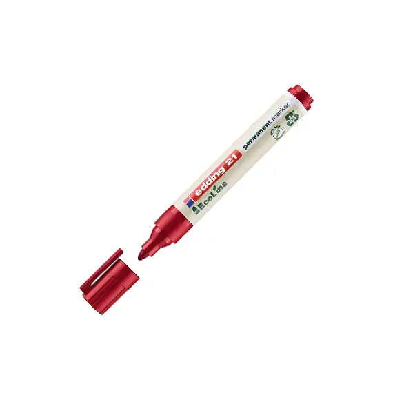 Marcador Permanente Grosso Edding E-21 Vermelho - Escreva com Precisão e Durabilidade | bluepixel.pt