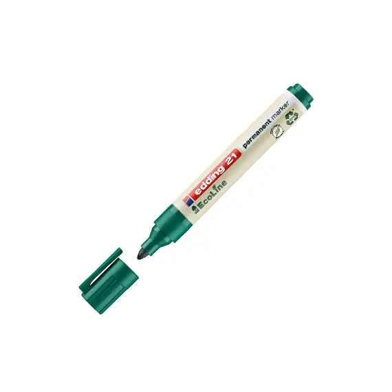 Marcador Permanente Grosso Edding E-21 Verde 1un - Escrita Duradoura e de Alta Qualidade