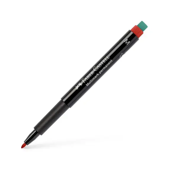 Marcador Permanente Médio Faber-Castell 0,9mm Vermelho | Loja BluePixel