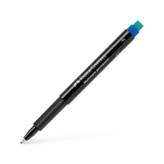 Marcador Permanente Fino Faber-Castell 0,7mm Azul | Loja online bluepixel.pt
