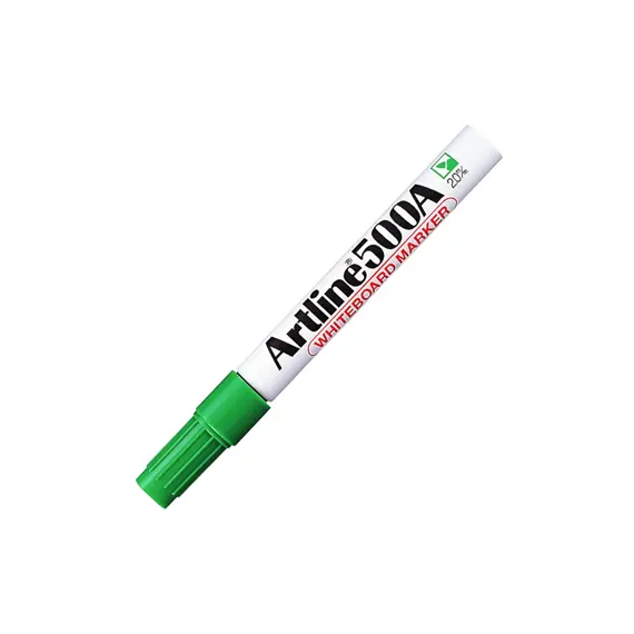 Marcador Quadros Brancos ARTLINE 500A 2mm Verde - Ideal para apresentações e escrita em quadros brancos