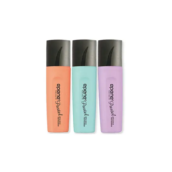 Marcador Fluorescente Epene Pastel 3 Cores - Conjunto de 3 unidades | Loja BluePixel