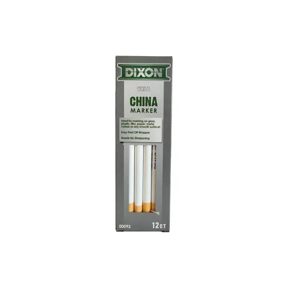 Lápis Dermatográfico Dixon Marker Branco LYRA - Pack 12 | Marca LYRA para marcações precisas