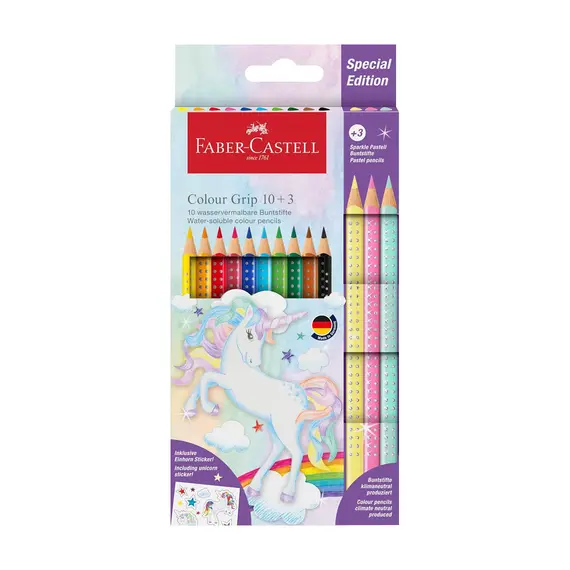 Lápis de Cor Faber-Castell Grip Special Edition 13un (10+3) | Loja BluePixel