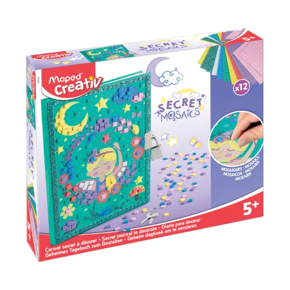 Agenda Diária com Cadeado Mosaicos Secretose - Maped | Loja BluePixel