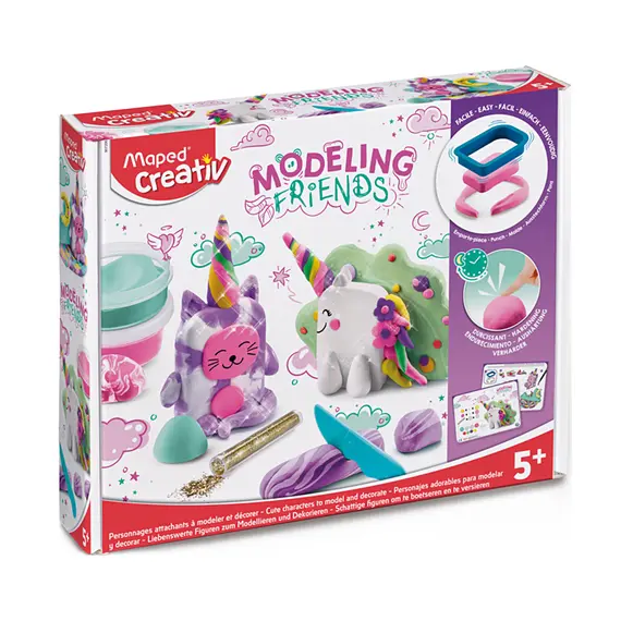 Conjunto Pasta Modelar Animais Mágicos MAPED | Brinquedo Criativo para Crianças