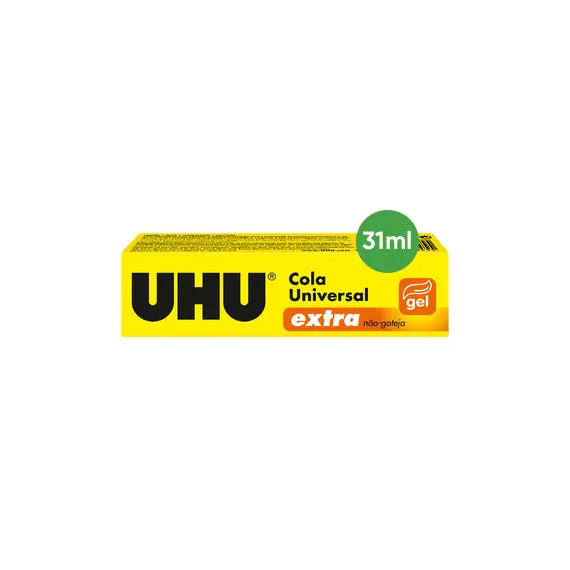 Cola Universal UHU Extra 031ml - Cola Gel Bisnaga para Diversos Materiais | bluepixel.pt