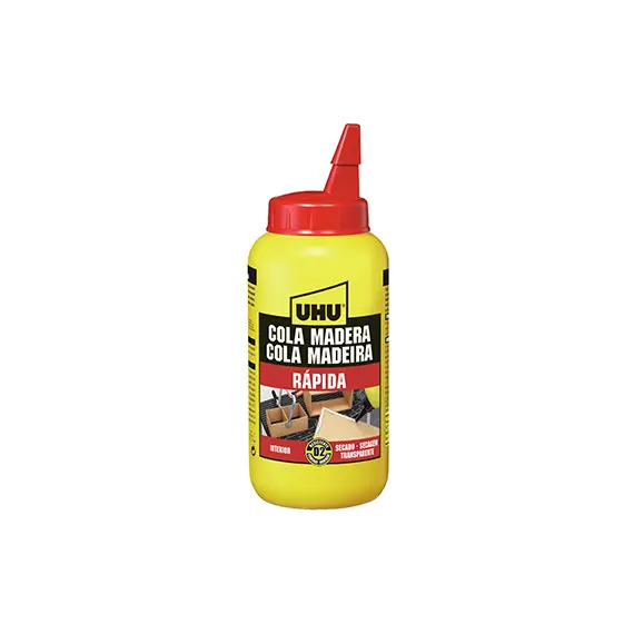 Cola Branca Madeira UHU Express 250g - Cola rápida e resistente para trabalhos em madeira | bluepixel.pt