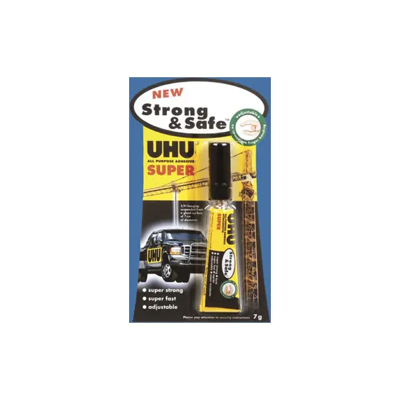 Cola Rápida UHU Strong Safe 7g - Fixação Segura e Instantânea | Loja BluePixel