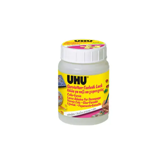 Cola UHU Creativ Verniz 150ml - Cola transparente para artesanato e projetos criativos