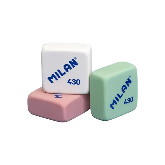 Borracha Pão Milan 430 Sortido 28x28x13 mm | Material Escolar de Qualidade