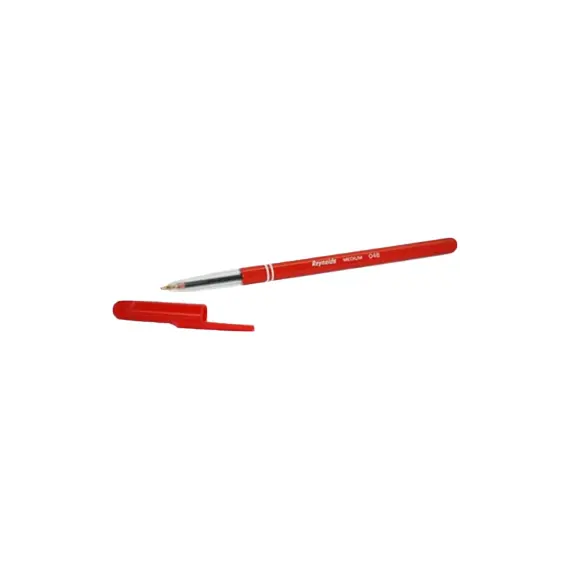 Esferográfica Reynolds 048 Ponta Média Vermelha - Caneta de Qualidade para Escritório e Estudo
