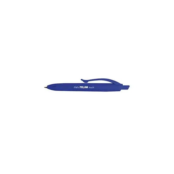 Esferográfica Milan Mini P1 Touch Azul 1mm | Caneta compacta de alta qualidade na bluepixel.pt