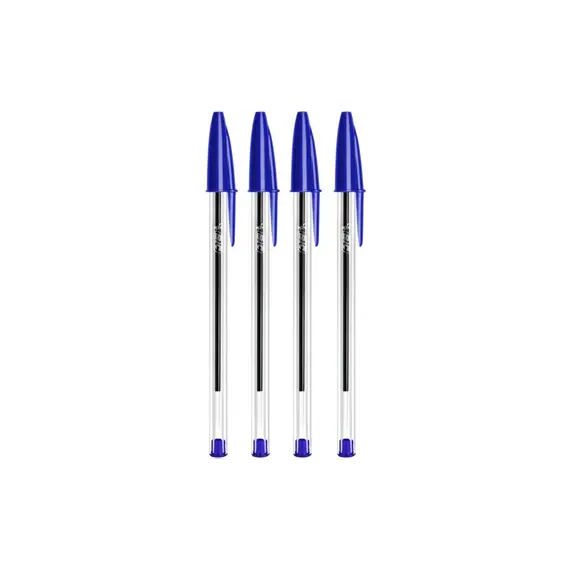Esferográfica BIC Cristal Ball Point Azul 1mm - Pack de 4 unidades | Loja online bluepixel.pt