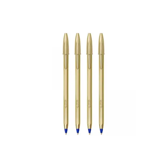 Esferográfica BIC Edição Especial Azul 1mm Dourado - Pack de 4 | Loja online bluepixel.pt