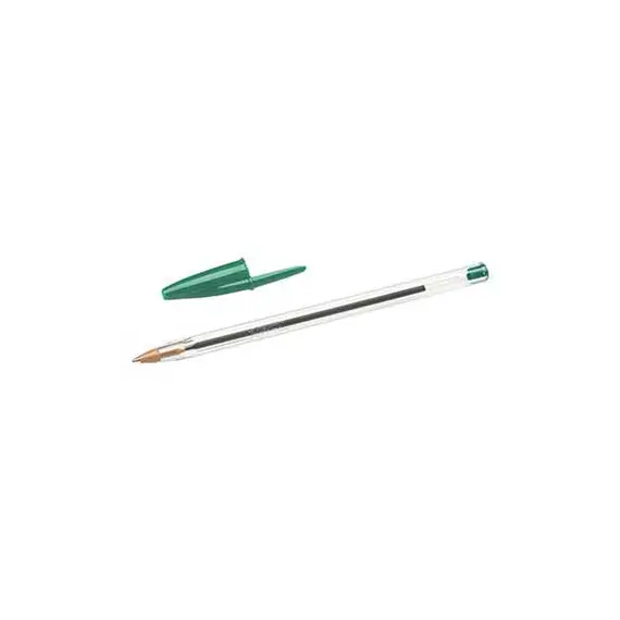 Esferográfica BIC Cristal Ball Point Verde 1mm - Pack de 50 unidades | Loja BluePixel