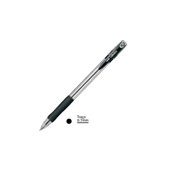 Esferográfica Uni Lakubo SG100 Preto 0,7mm - Pack de 12 | Loja BluePixel