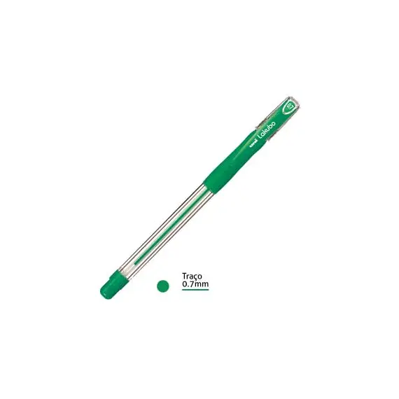 Esferográfica Uni Lakubo SG100 RuberGrip Verde 0,7mm - Pack de 12 unidades | Loja online bluepixel.pt