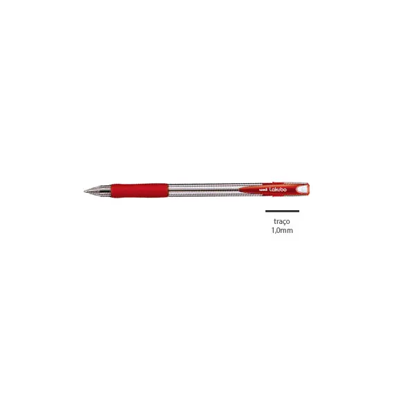 Esferográfica Uni Lakubo SG100 Vermelha 1mm - Pack de 12 | Loja online bluepixel.pt