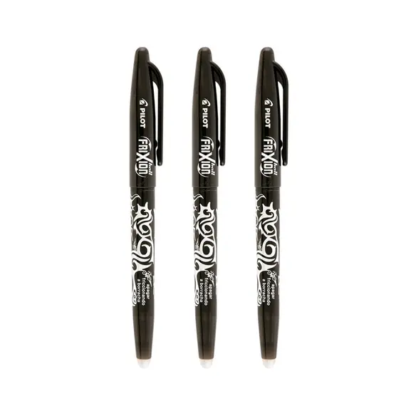 Esferográfica Gel Pilot Frixion Ball Preto 0,7mm - Pack de 3 | bluepixel.pt