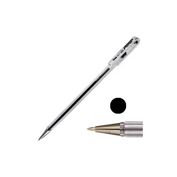 Esferográfica Pentel BK 77 Preta 0,7mm - Pack de 12 | Loja BluePixel