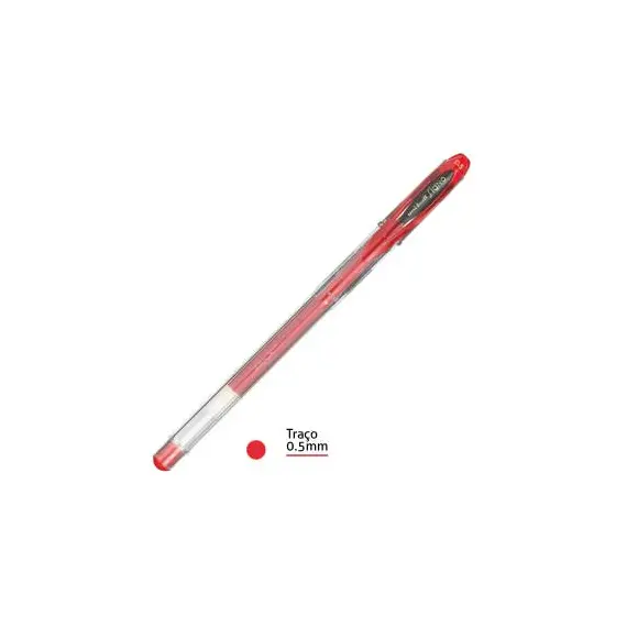 Esferográfica Gel Uni Signo UM120 Vermelho 0,5mm | Material de Escritório na bluepixel.pt