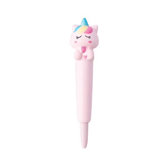 Esferográfica Gel Squishy Unicorn Azul 0,5mm IIGEN | Caneta divertida e de alta qualidade