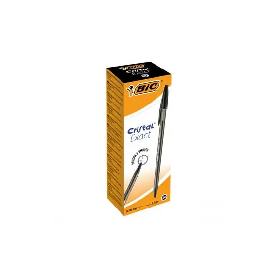 Esferográfica BIC Cristal Exact Preto 0,7mm - Pack de 20 unidades | Loja BluePixel