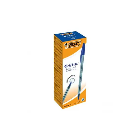 Esferográfica BIC Cristal Exact Azul 0,7mm - Pack de 20 unidades | bluepixel.pt