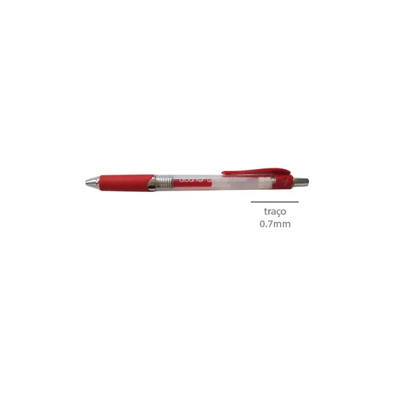 Esferográfica Gel ALBAN AC1369-03 Retrátil Vermelha 0,7mm | Loja online bluepixel.pt