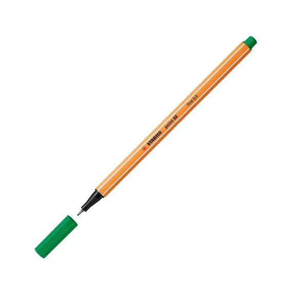 Marcador Fineliner Point 88/36 STABILO 0,4mm Verde | Loja BluePixel