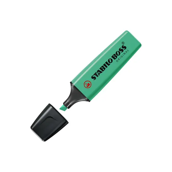 Marcador Fluorescente Stabilo 70/51 Verde Turquesa 10un - Destaque e Cor Vibrante