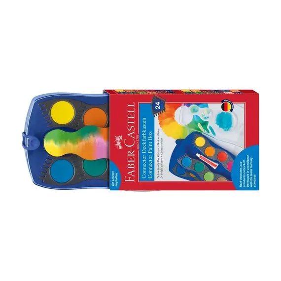 Aguarelas Connector Faber-Castell 24 Cores - Material de Pintura de Qualidade
