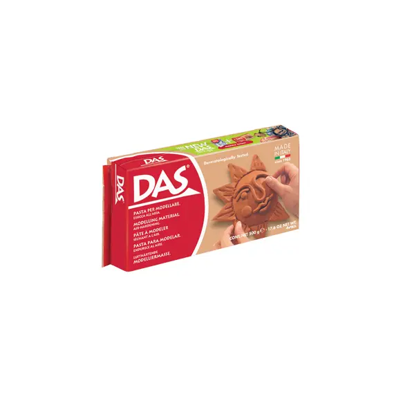 Pasta Modelar Terracota TS500 DAS 500g | Material de Modelagem de Alta Qualidade