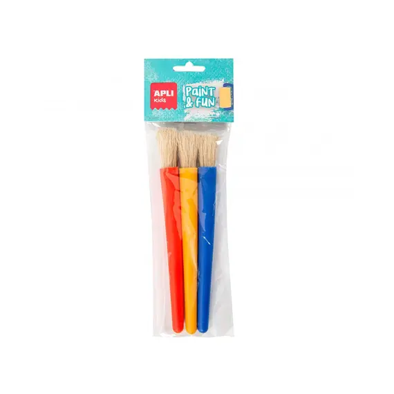 Pincéis Guache Aguarela Jumbo APLI 3 Unidades | Material de Pintura de Qualidade