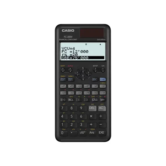 Calculadora Financeira Casio FC-200V-2 | Ferramenta Essencial para Cálculos Financeiros
