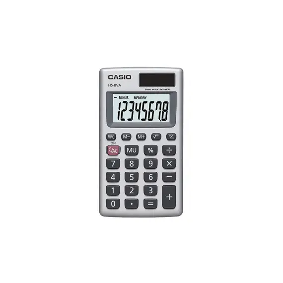 Calculadora de Bolso Casio HS8VA - Compacta e Precisa para Uso Diário | bluepixel.pt