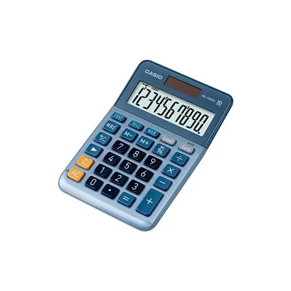 Calculadora Casio MS100EM de 10 Dígitos | Calculadora Secretária Compacta na bluepixel.pt