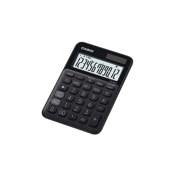 Calculadora Casio MS20UCBK Preto 12 Dígitos | Loja BluePixel