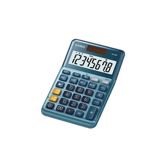Calculadora Casio MS80E de 8 Dígitos - Calculadora Secretária para Uso Escolar e Doméstico | bluepixel.pt