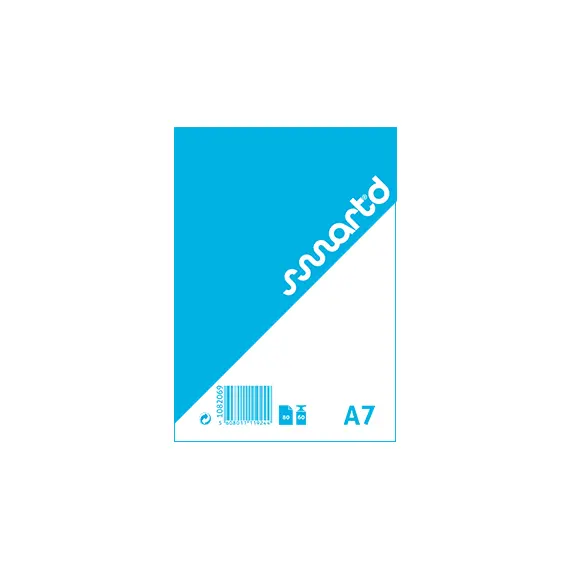 Bloco Notas A7 Liso SMARTD 80 Folhas - Organização e Praticidade | bluepixel.pt