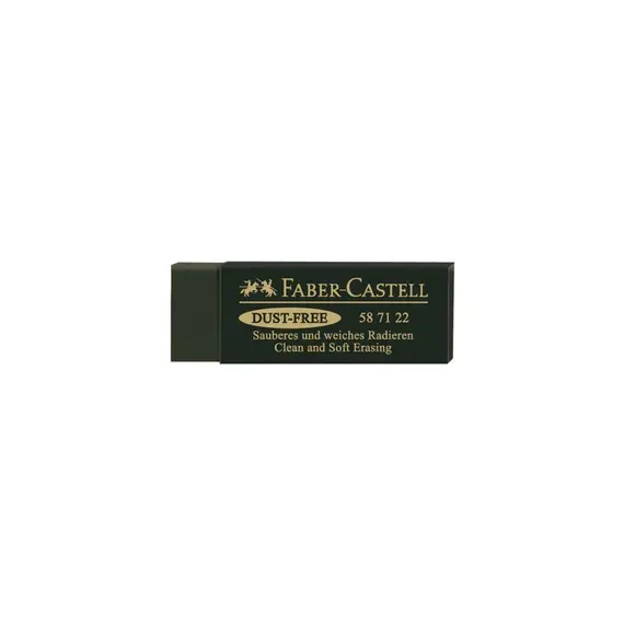 Borracha Verde Dust Free Faber-Castell 63x22x11 mm | Material Escolar de Qualidade
