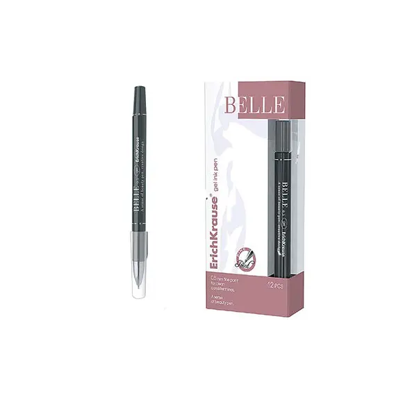 Esferográfica Gel EK Belle Preto 0,5mm ERICHKRAUSE | Loja online bluepixel.pt