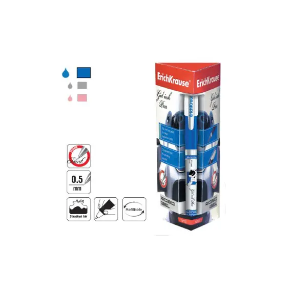 Esferográfica Gel EK Robogel Azul 0,5mm - Pack de 12 | ERICHKRAUSE | Loja BluePixel