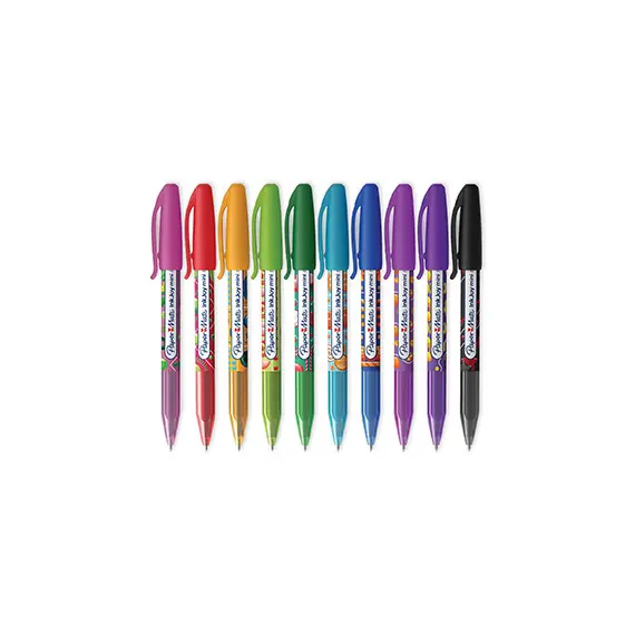 Esferográfica Paper Mate InkJoy Mini 10 Cores 1mm - Canetas coloridas para escrita confortável